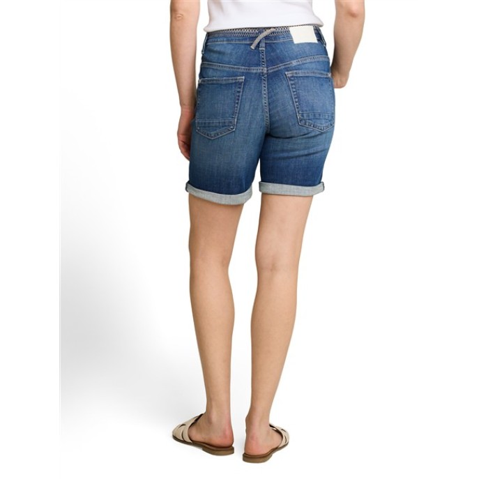 Tom Tailor Damesmode Maya Tapered Bermuda jeansshort met stretch 1051487